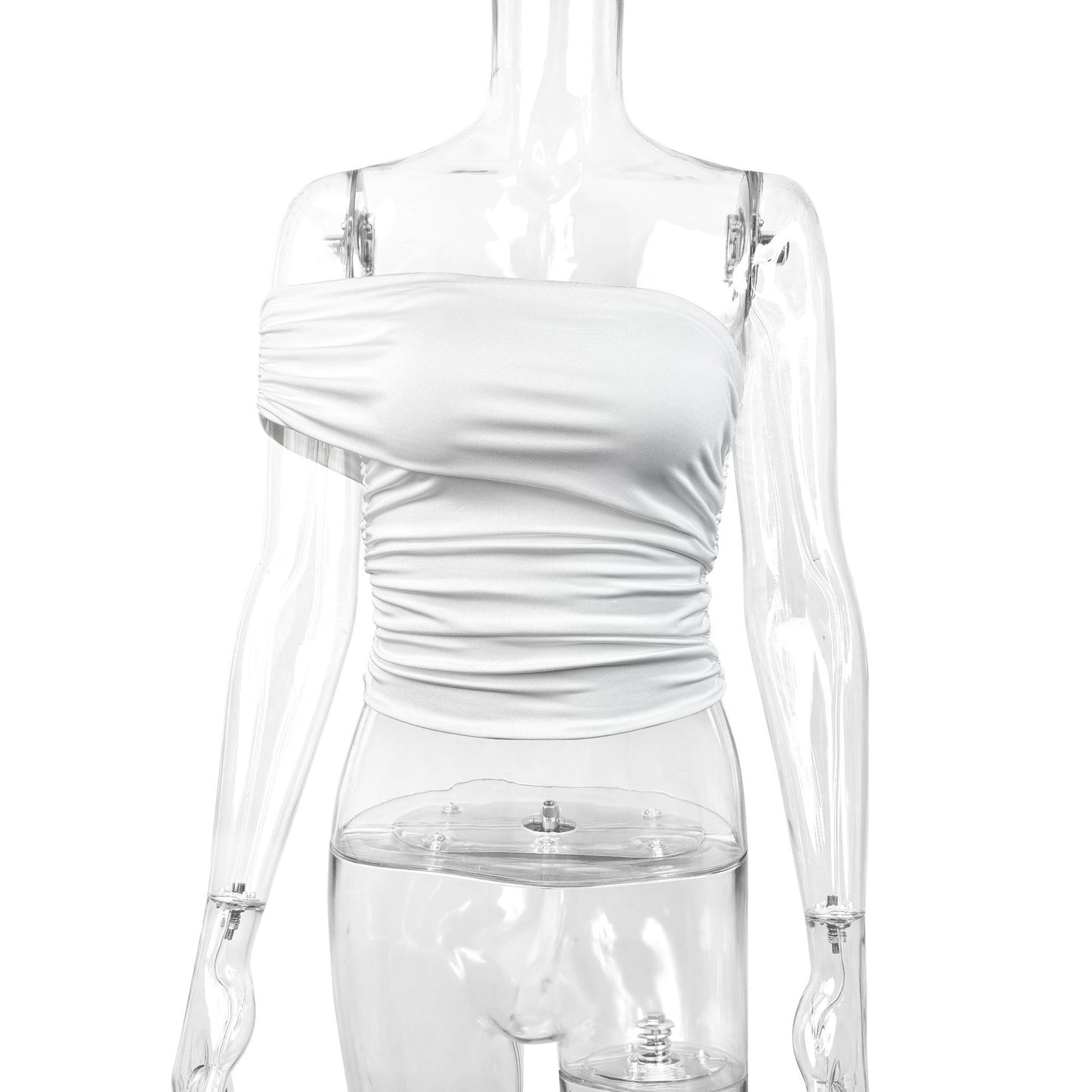 Off-the-shoulder Fitted Top Blouse