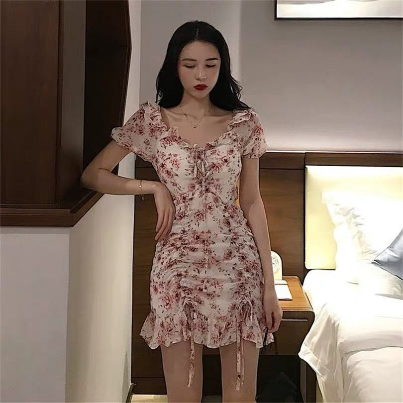 Summer Flower V-neck Daisy Dress
