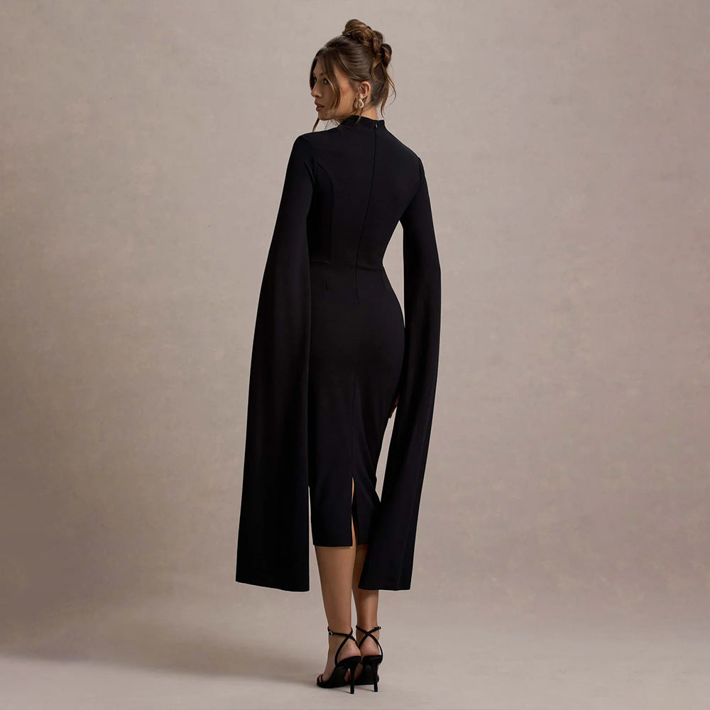 Elegant Dress Long Sleeve Split