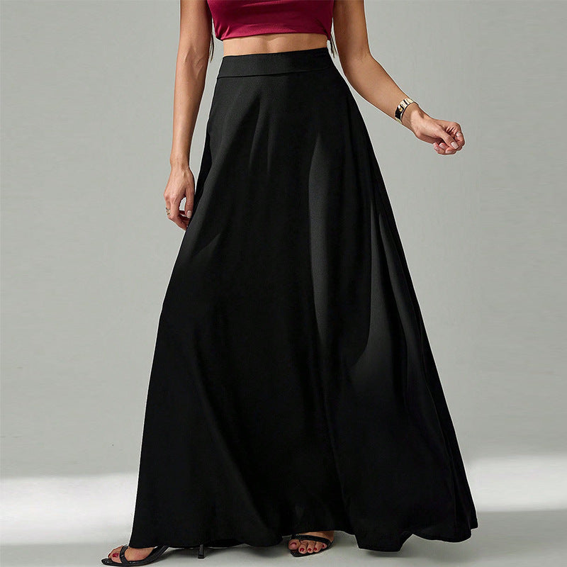 Black Flowy Long Skirt