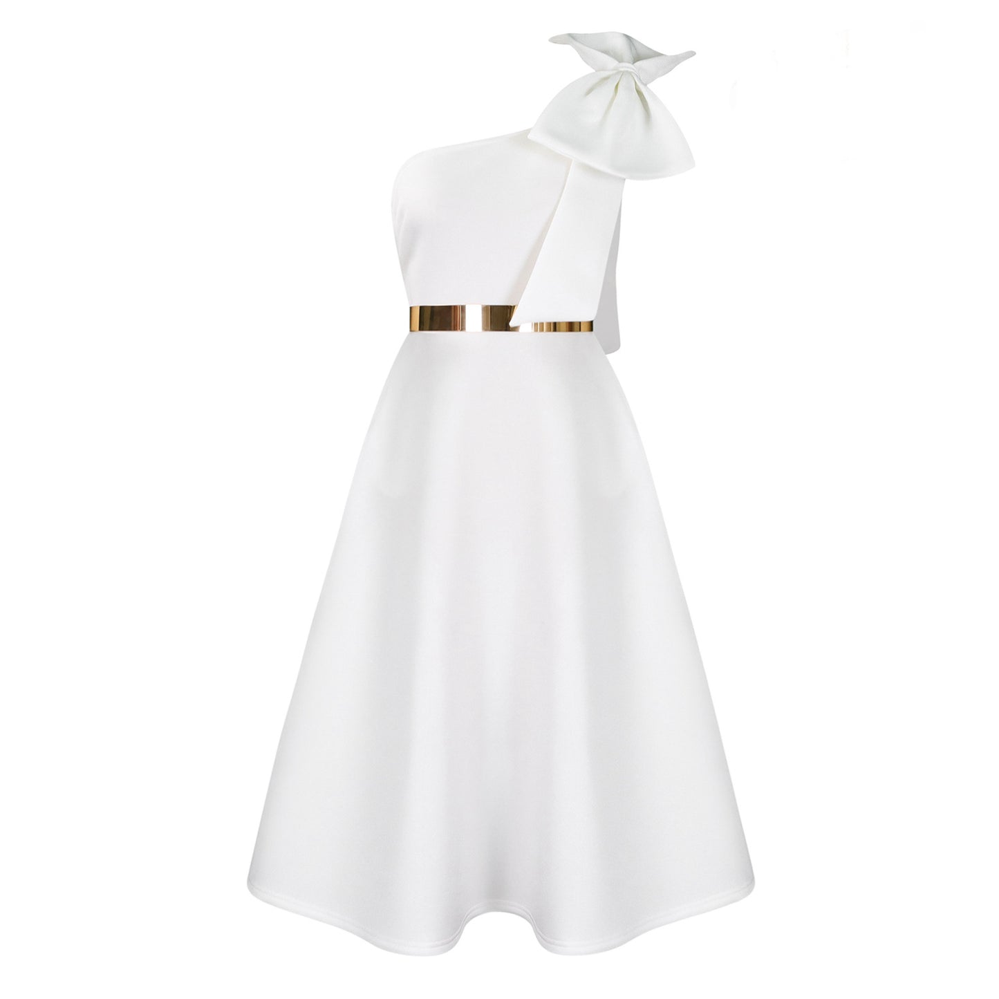Sexy Evening Gown Side Ribbon Dress