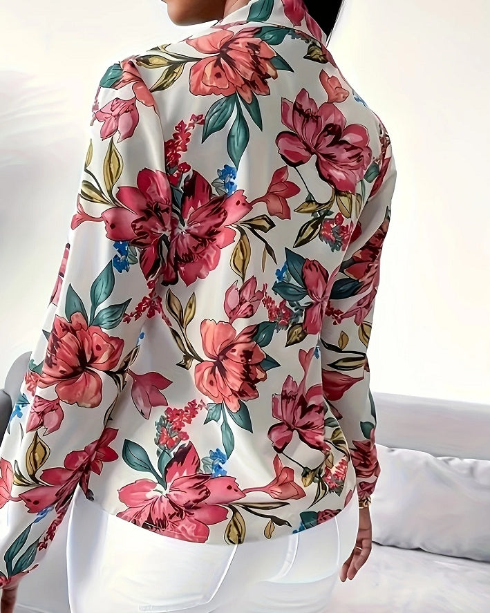 Floral Tie Blouse