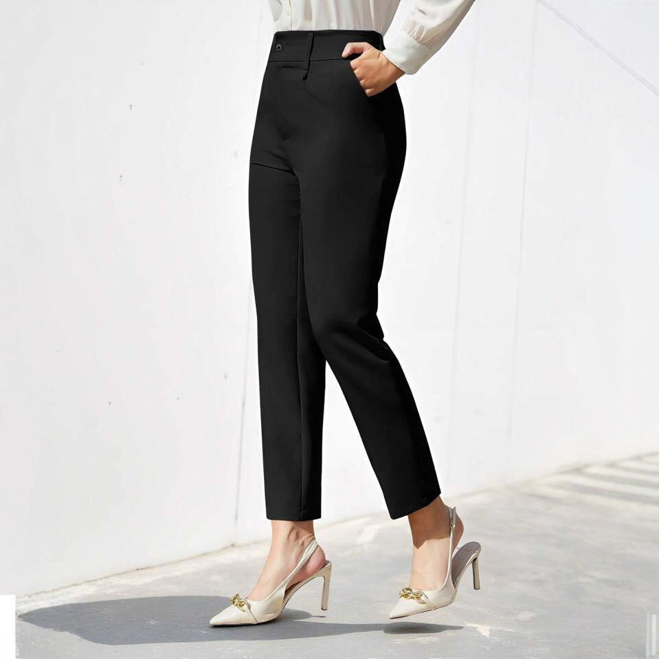 Suit Pants Straight-leg Cropped