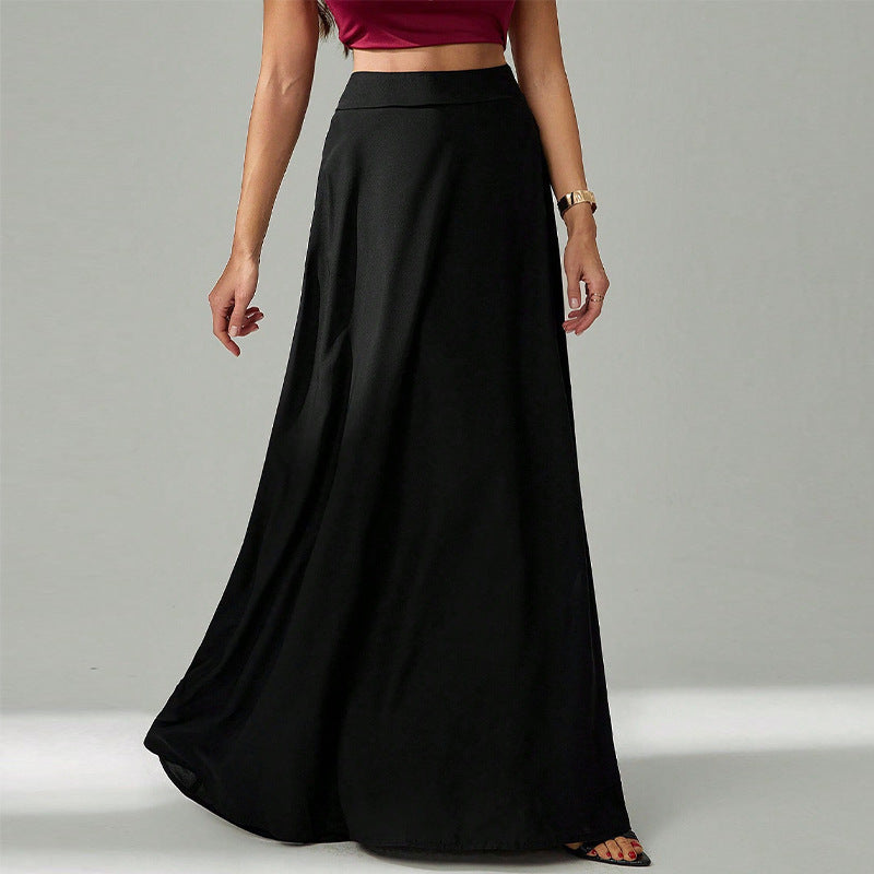 Black Flowy Long Skirt