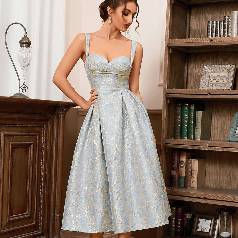 Sling Princess Dress Three-dimensional Flower Sleeveless Dress Women