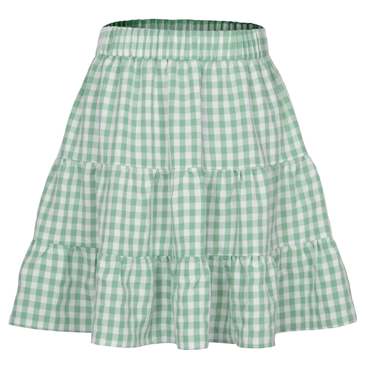 Plaid Mini Skirt High Waist