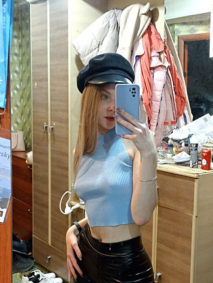 Knitted Slimming Knitted Crop Top