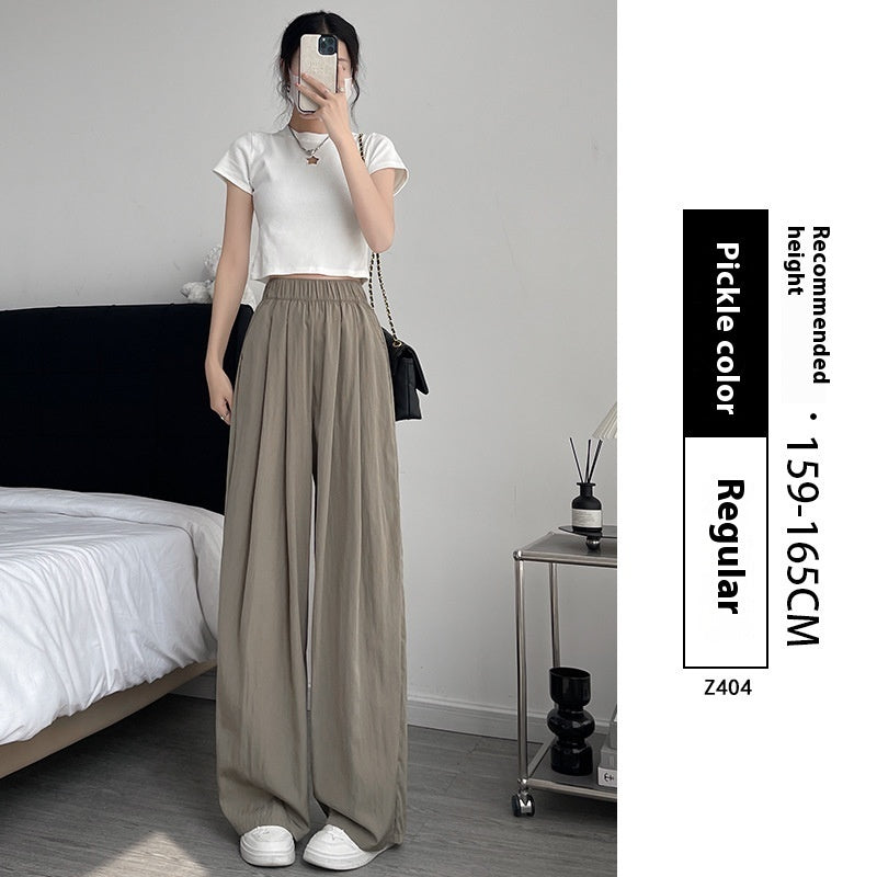 Drape Straight-leg Wide-leg Pants