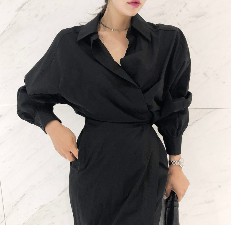 Large V-neck tunics Lantern sleeve Shirt Blouse