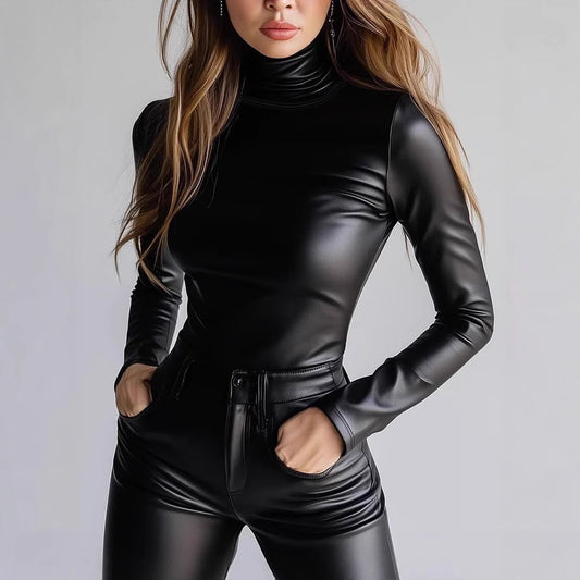 Stretch Half Turtleneck Bottoming Shirt