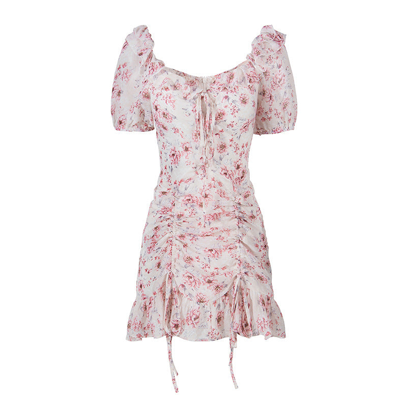 Summer Flower V-neck Daisy Dress