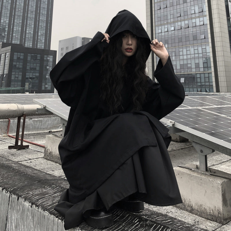 Wide-Leg Hakama Loose Skirt with Irregular Levels