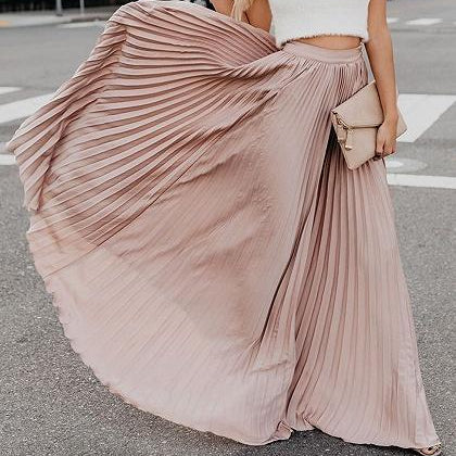 Pleated Long Skirt