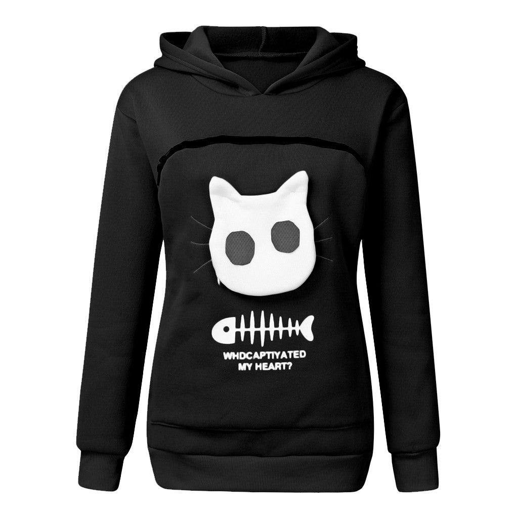 Kangaroo Hoodie Sweatshirt Cat Pet Pocket Sweater