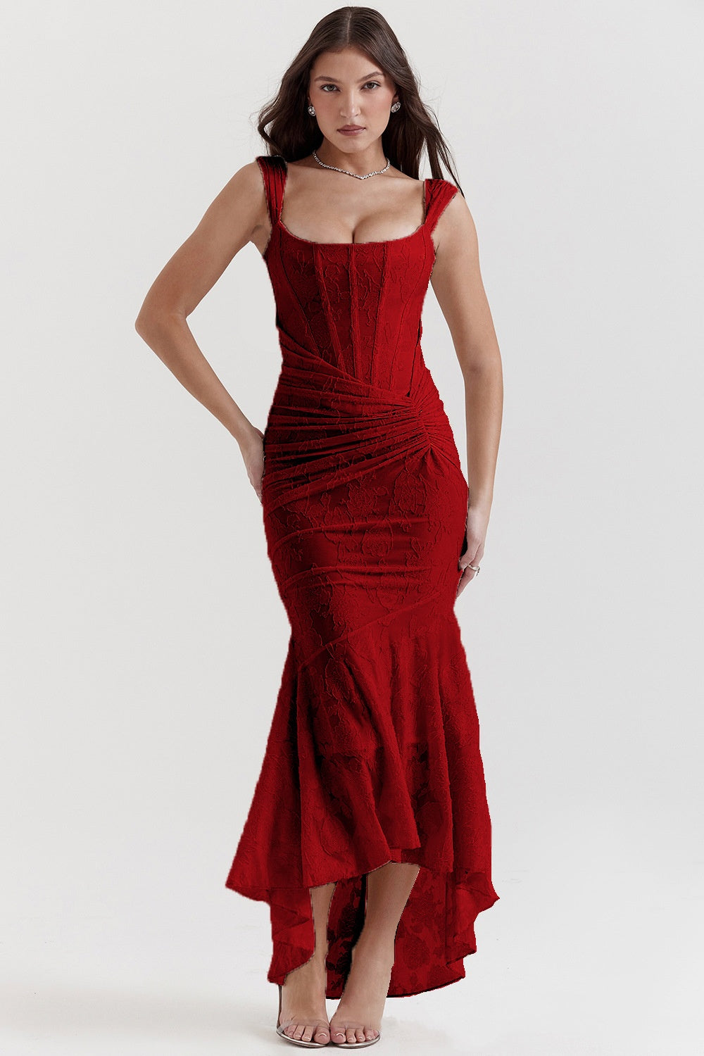 Mozision Off-shoulder Backless Sexy Evening Dress