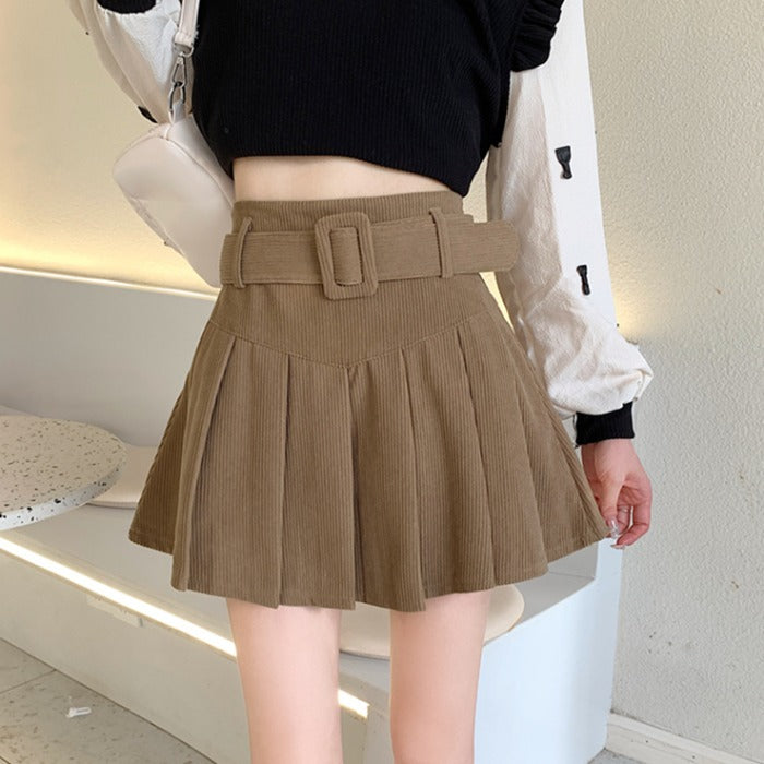 A-line Pleated Mini Skirt