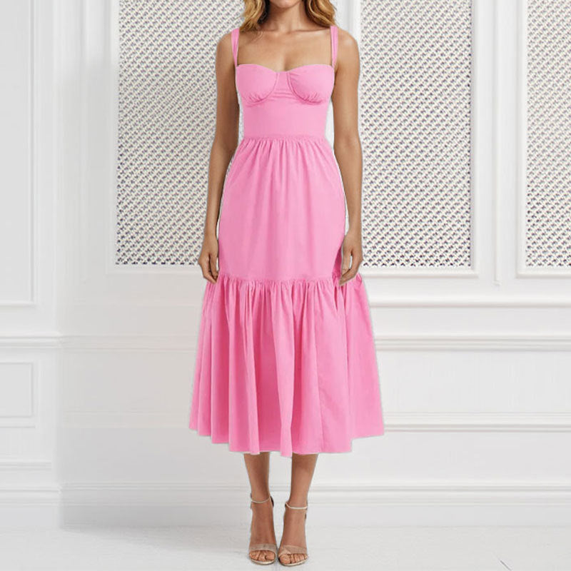 Women's Elegance Sleeveless Slim Fit Floral Dress
