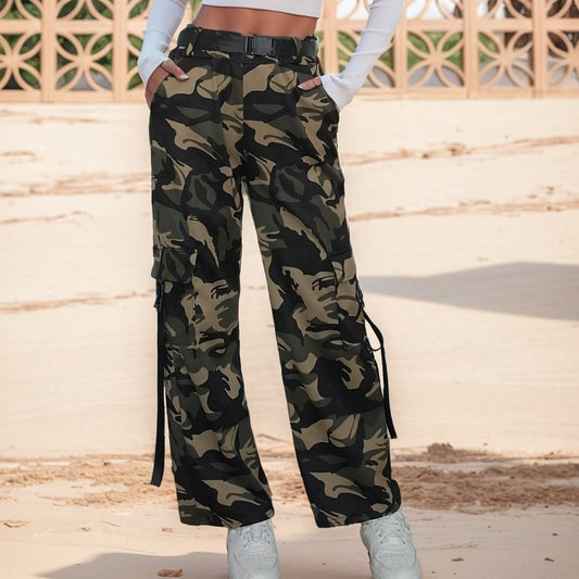 Multi-pocket Street Straight-leg Trousers Pants