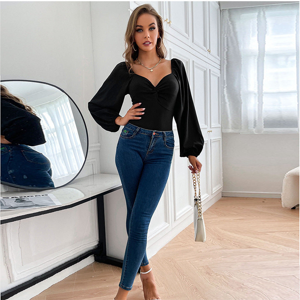 Slim-fitting Bodysuit Tapered Pants