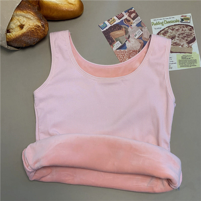 Padded Thermal Figure-hugging Base Sleeveless Tshirt
