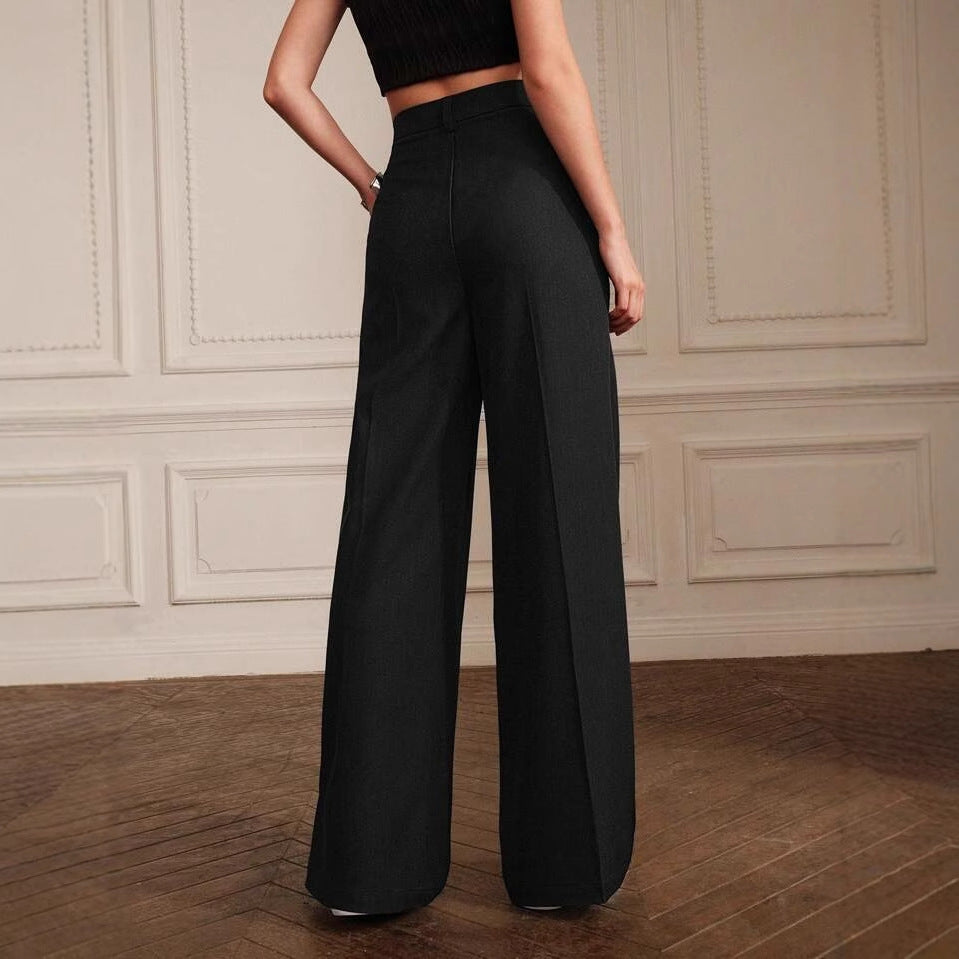 Suit Pants Straight Wide Leg Pants