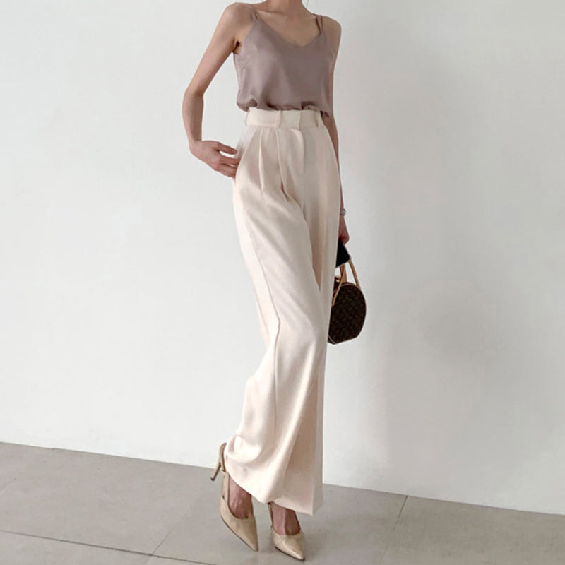 Beige Suit Pants And Trousers