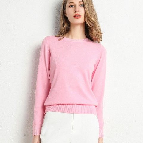 Knitted Sweater Round Neck Bottoming Blouse