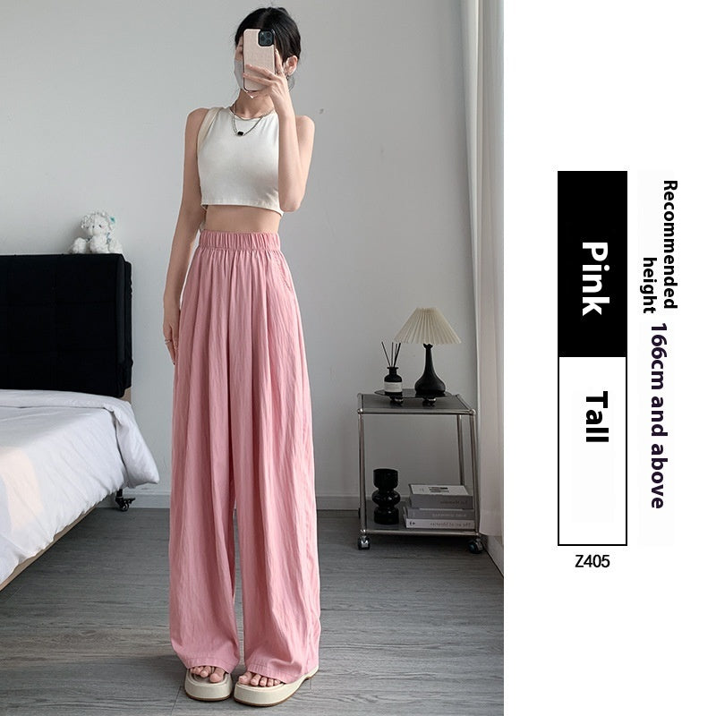 Drape Straight-leg Wide-leg Pants