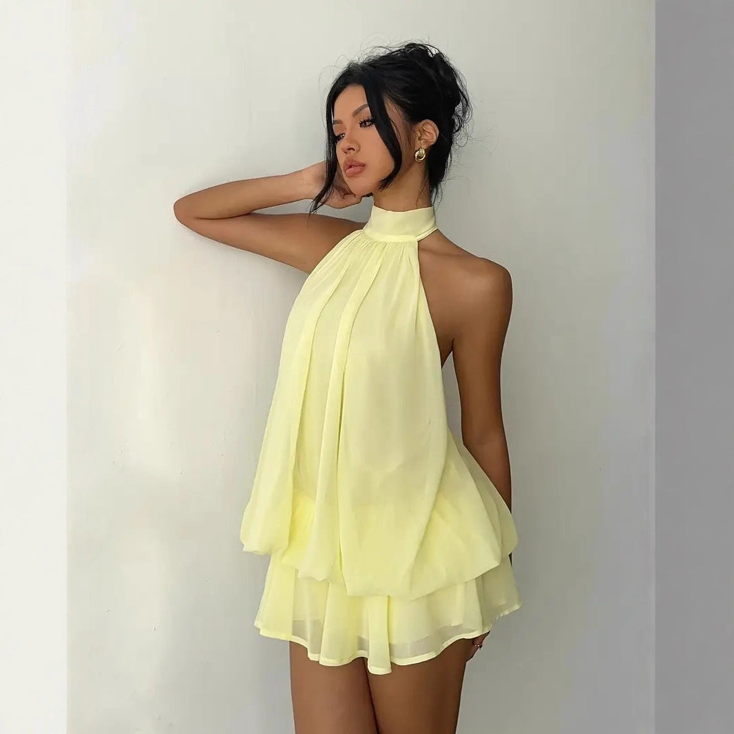 Halter-neck Mini Dress