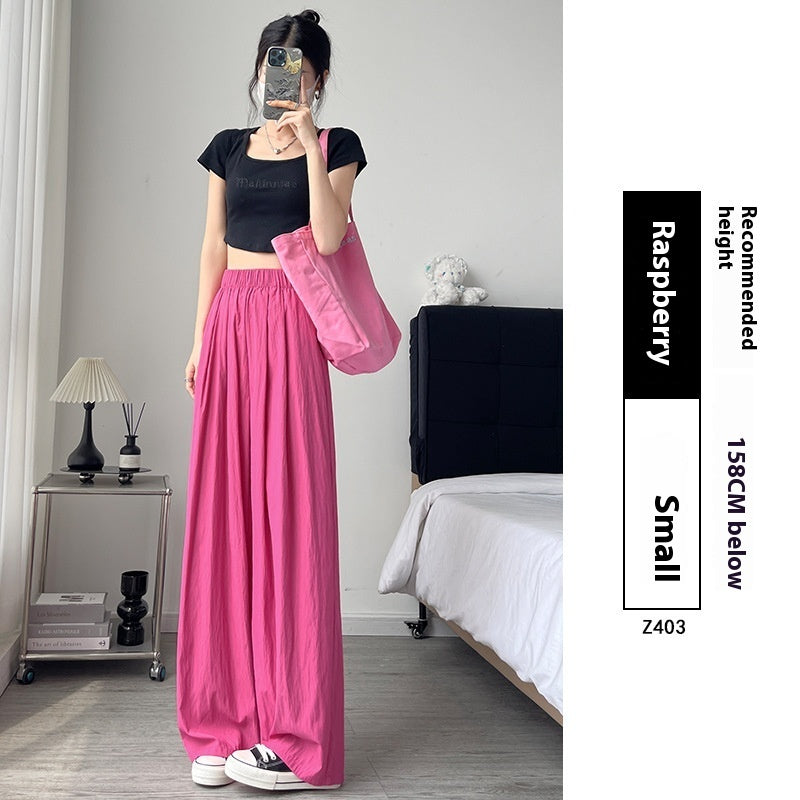 Drape Straight-leg Wide-leg Pants