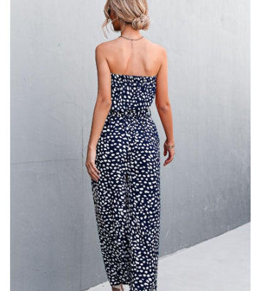 Summer Stylish Printed Bandeau Jumpsuit