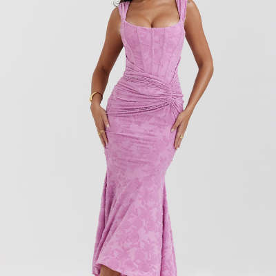 Mozision Off-shoulder Backless Sexy Evening Dress