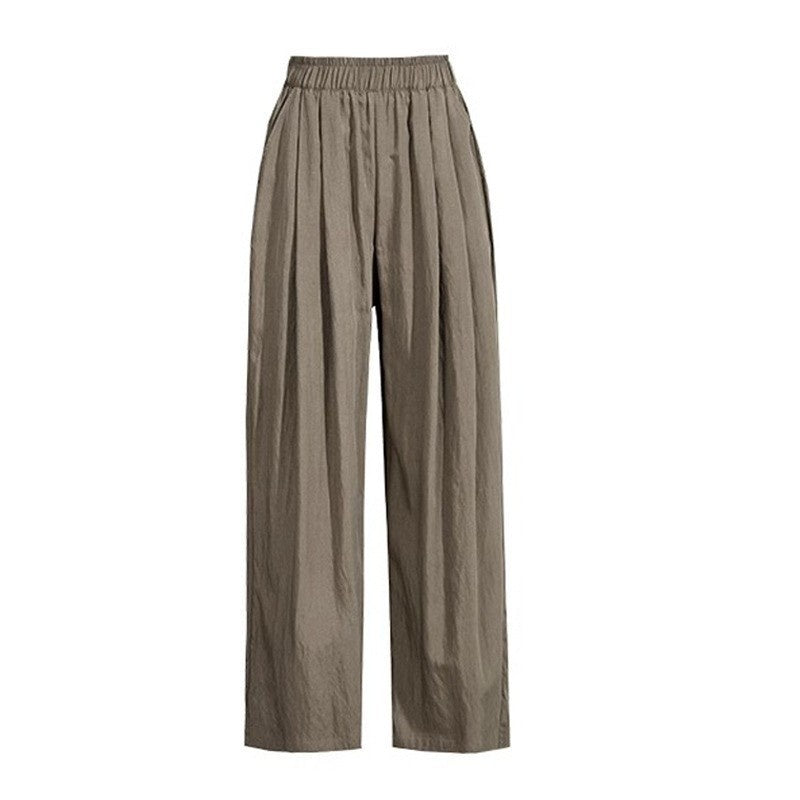Drape Straight-leg Wide-leg Pants
