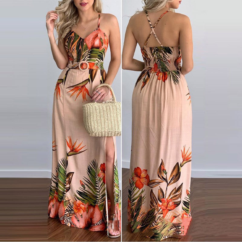 Sling Positioning Burning Flower Dress
