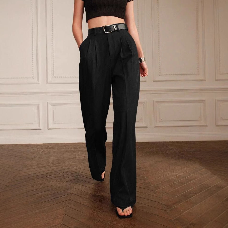 Suit Pants Straight Wide Leg Pants