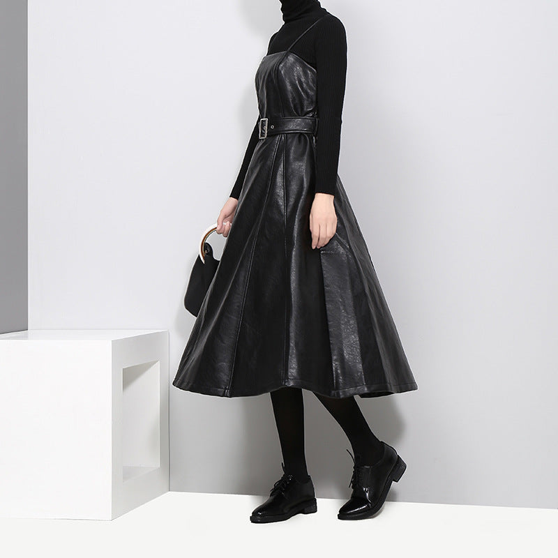 Strap leather Dress