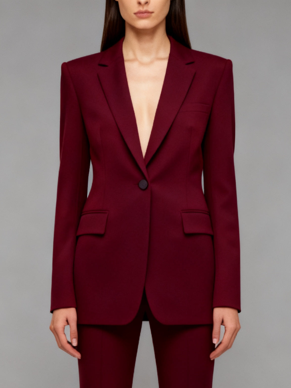 Burgundy Sculpted 2-Piece Suit