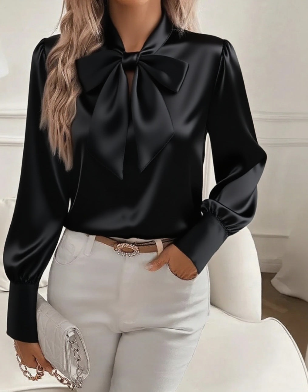 Bow-tie Shirt Blouse