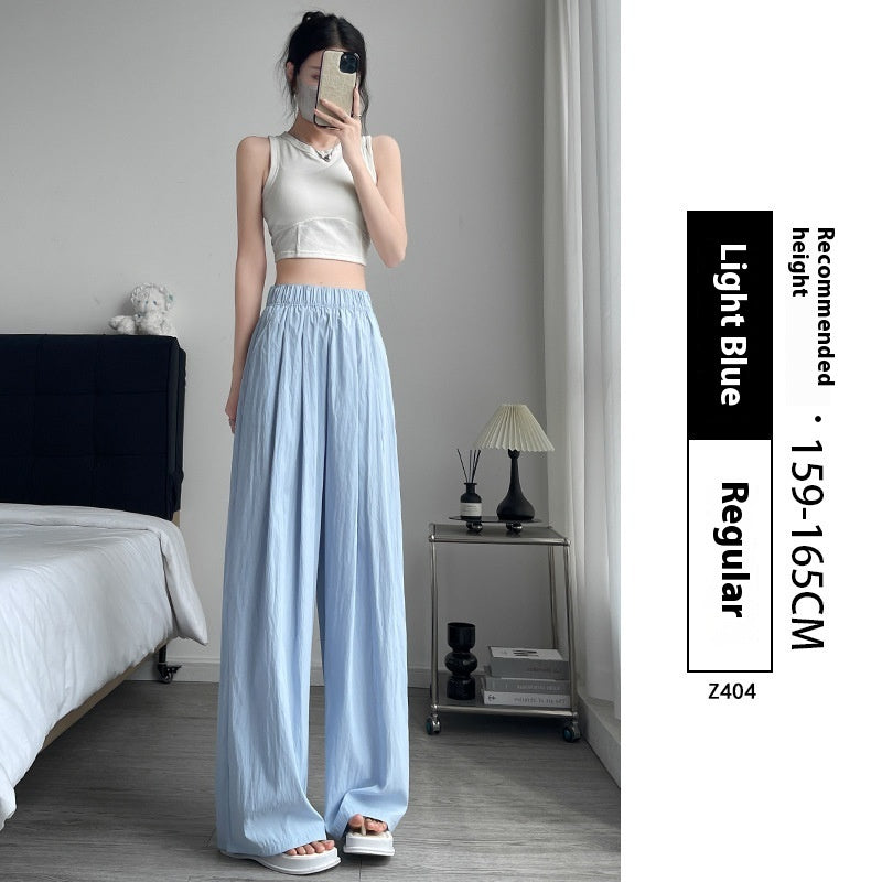 Drape Straight-leg Wide-leg Pants