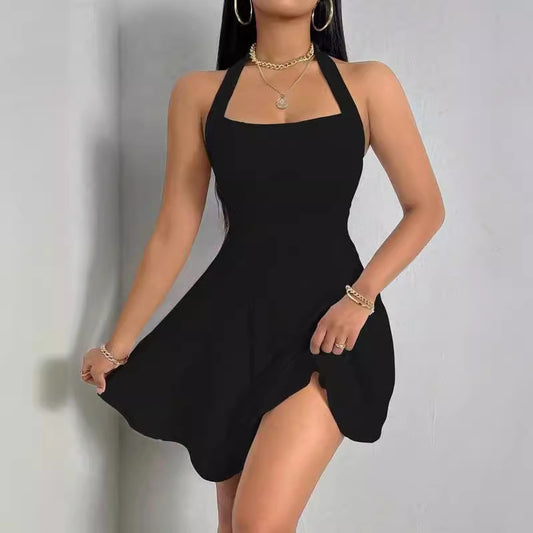 Halter Backless Sleeveless Short Dress