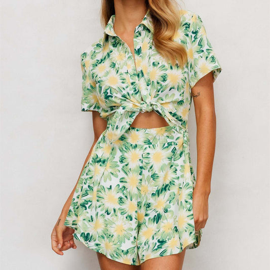 One piece T-shirt and short skirt