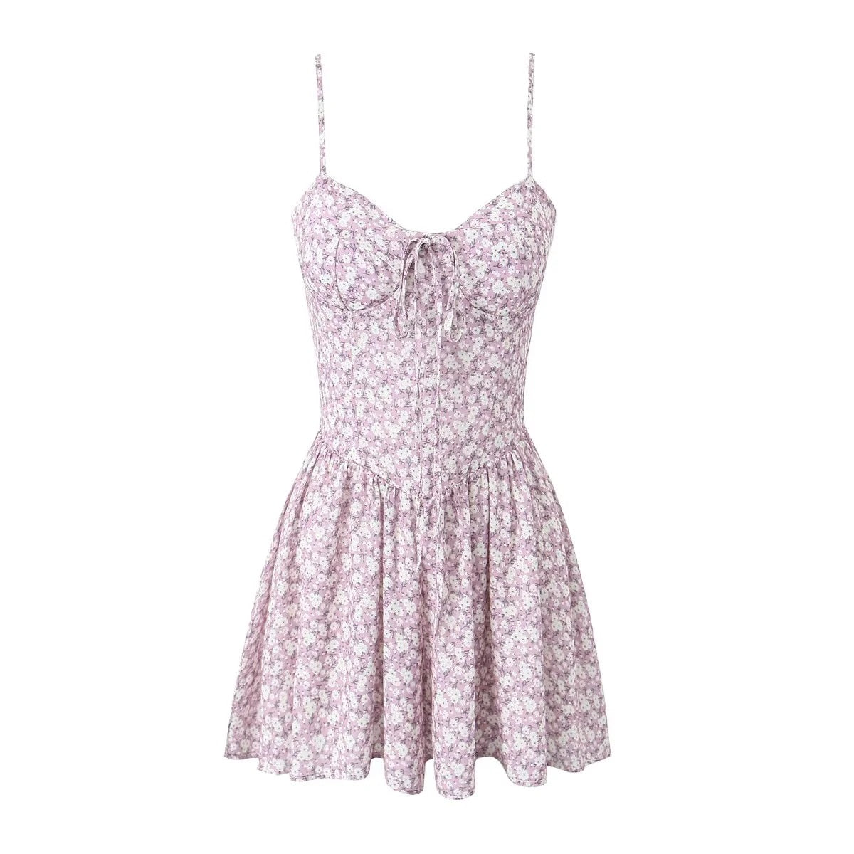 Summer New Pure Floral Strap Dress Women