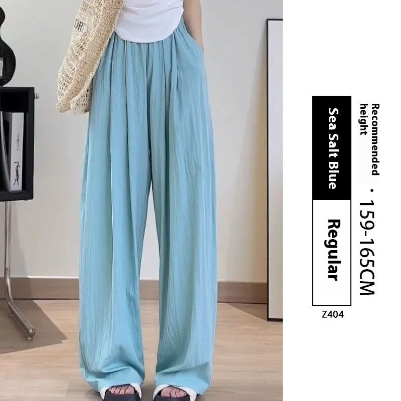 Drape Straight-leg Wide-leg Pants