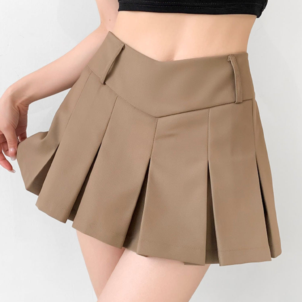 Preppy V Waist A- Line Mini Skirt