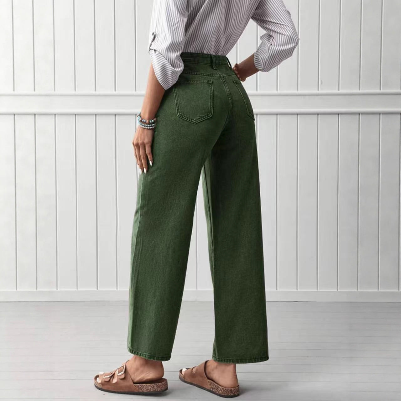 High-quality Straight-leg Denim Jeans For Women