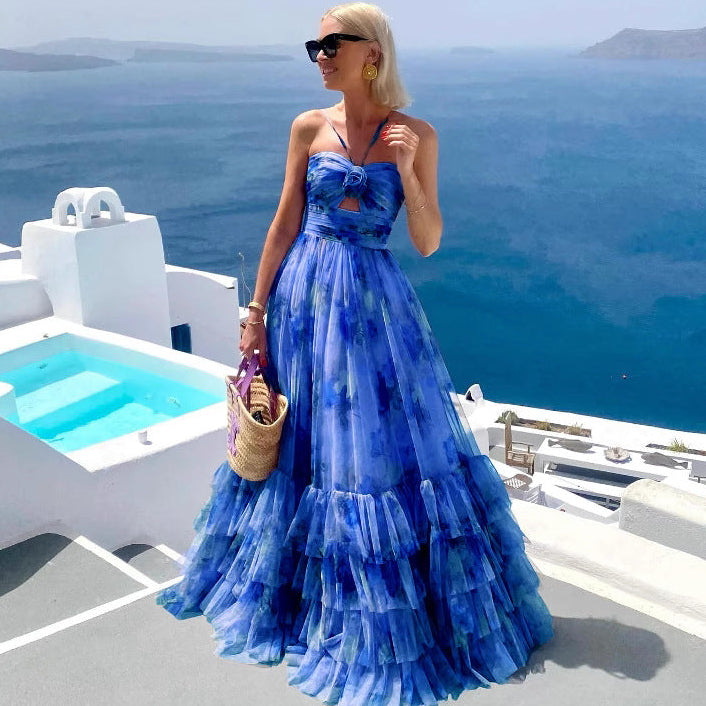 Vacation Style Dopamine Temperament Camisole Dress