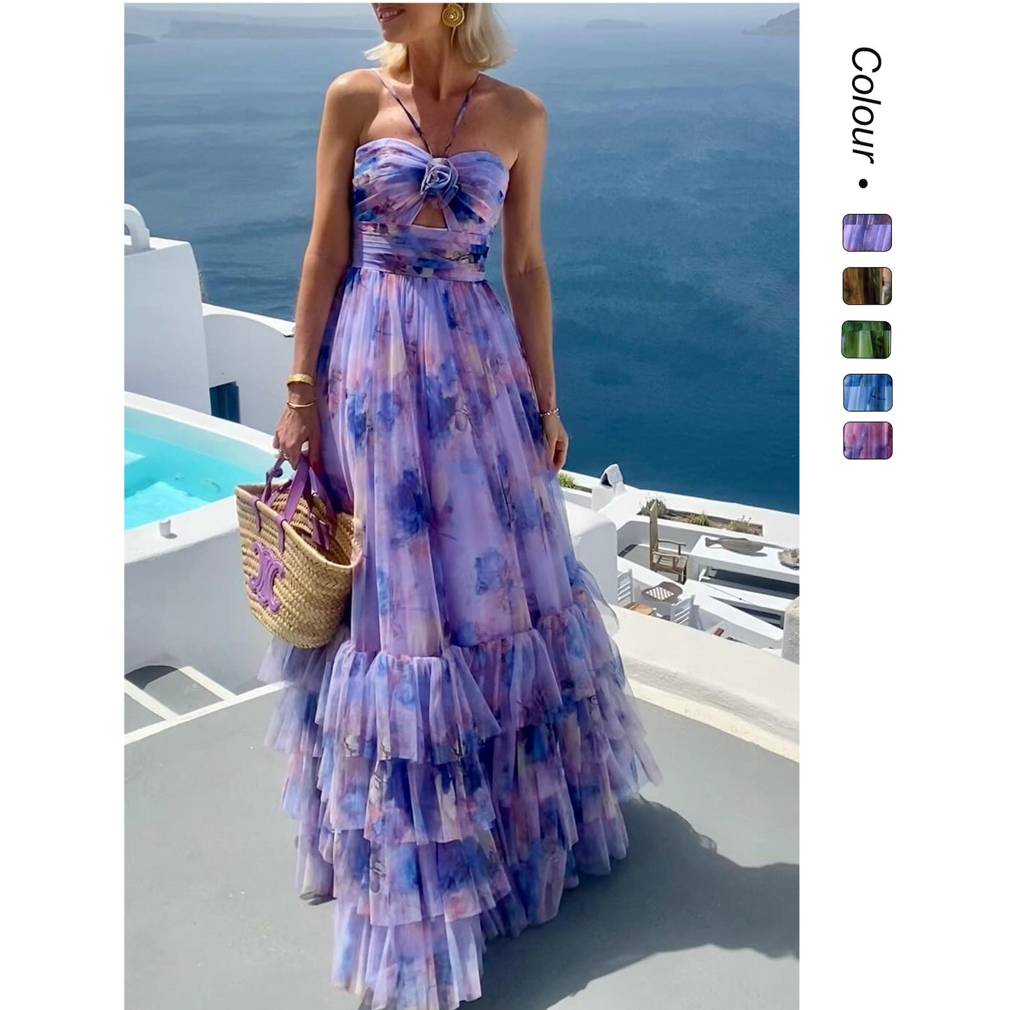 Vacation Style Dopamine Temperament Camisole Dress