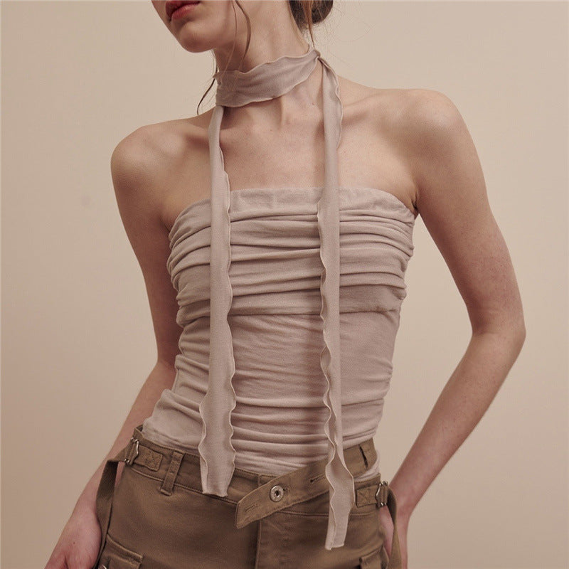 Slim-fit Off-neck Blouse