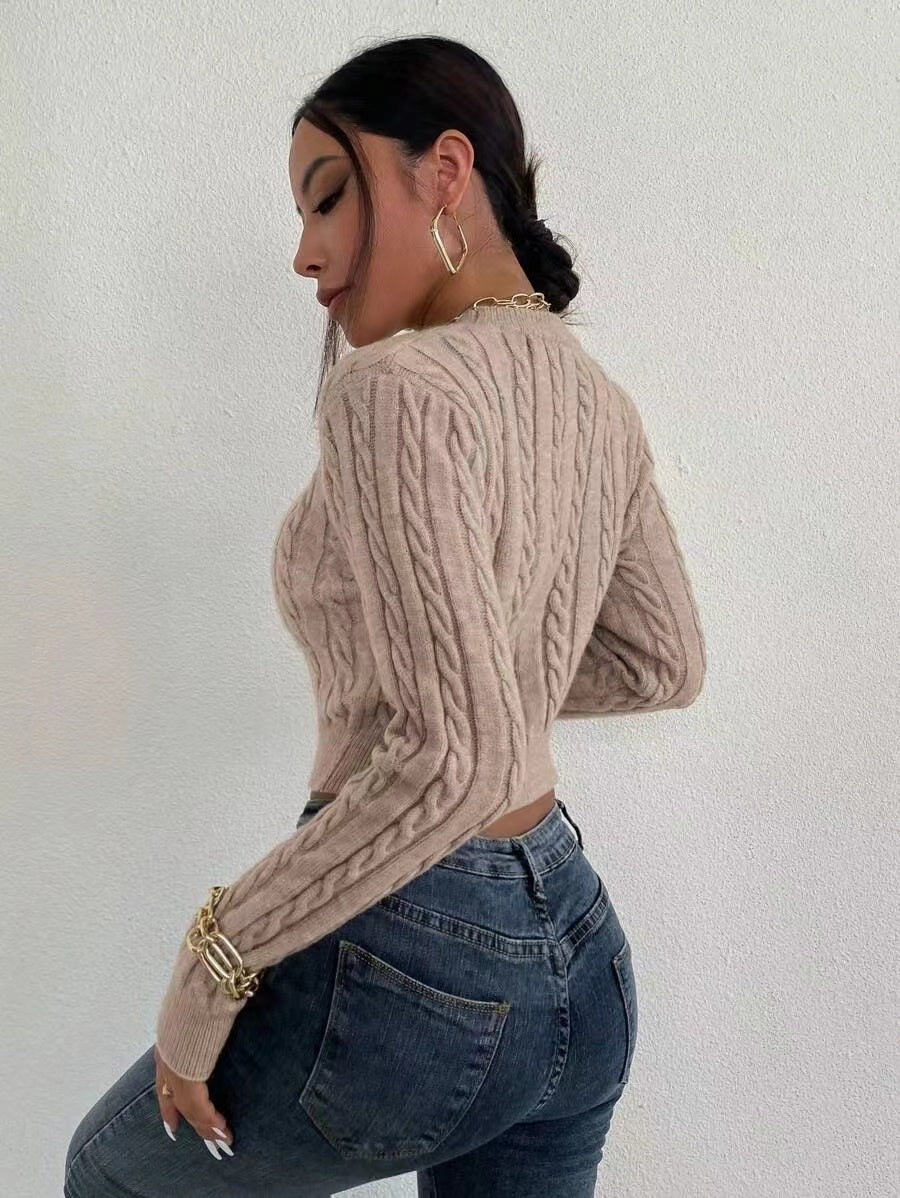 Knitted Polyester Crop Top