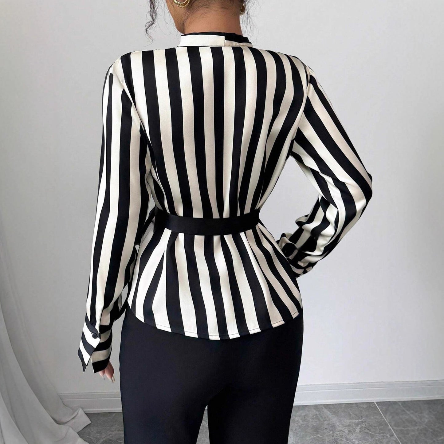 Casual Striped Long-sleeve Shirt